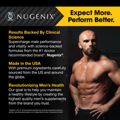 Nugenix Total-T etiqueta legible que describe Tesnor y elevATP