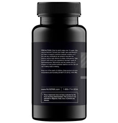 Nugenix Total-T etiqueta con ingredientes clave y beneficios visibles para el consumidor