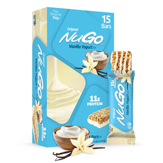 NuGo caja frontal mostrando 15 unidades y conveniencia para familias