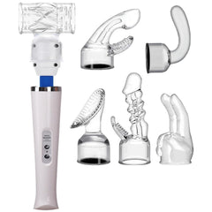 NUHUi masajeador frontal mostrando botón y agarre ergonómico, fácil control