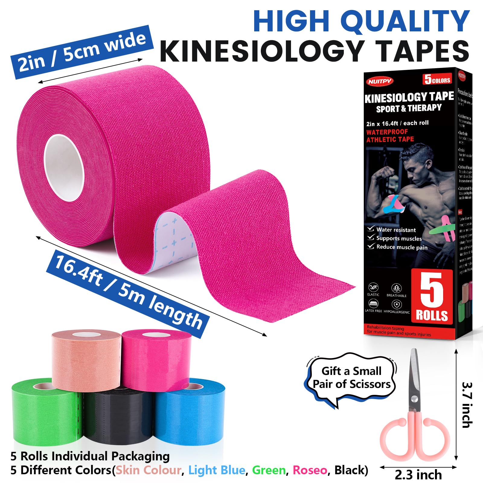 NUITPY colección de cinco colores organizada para selección rápida y estética