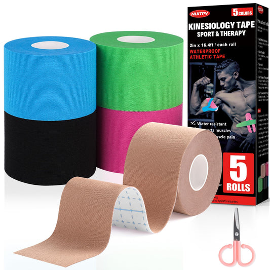 NUITPY paquete frontal de 5 rollos que muestra variedad de colores y beneficios