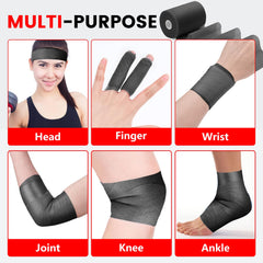 NUITPY prewrap envuelto en muñeca con cinta adhesiva encima, mayor sujeción segura