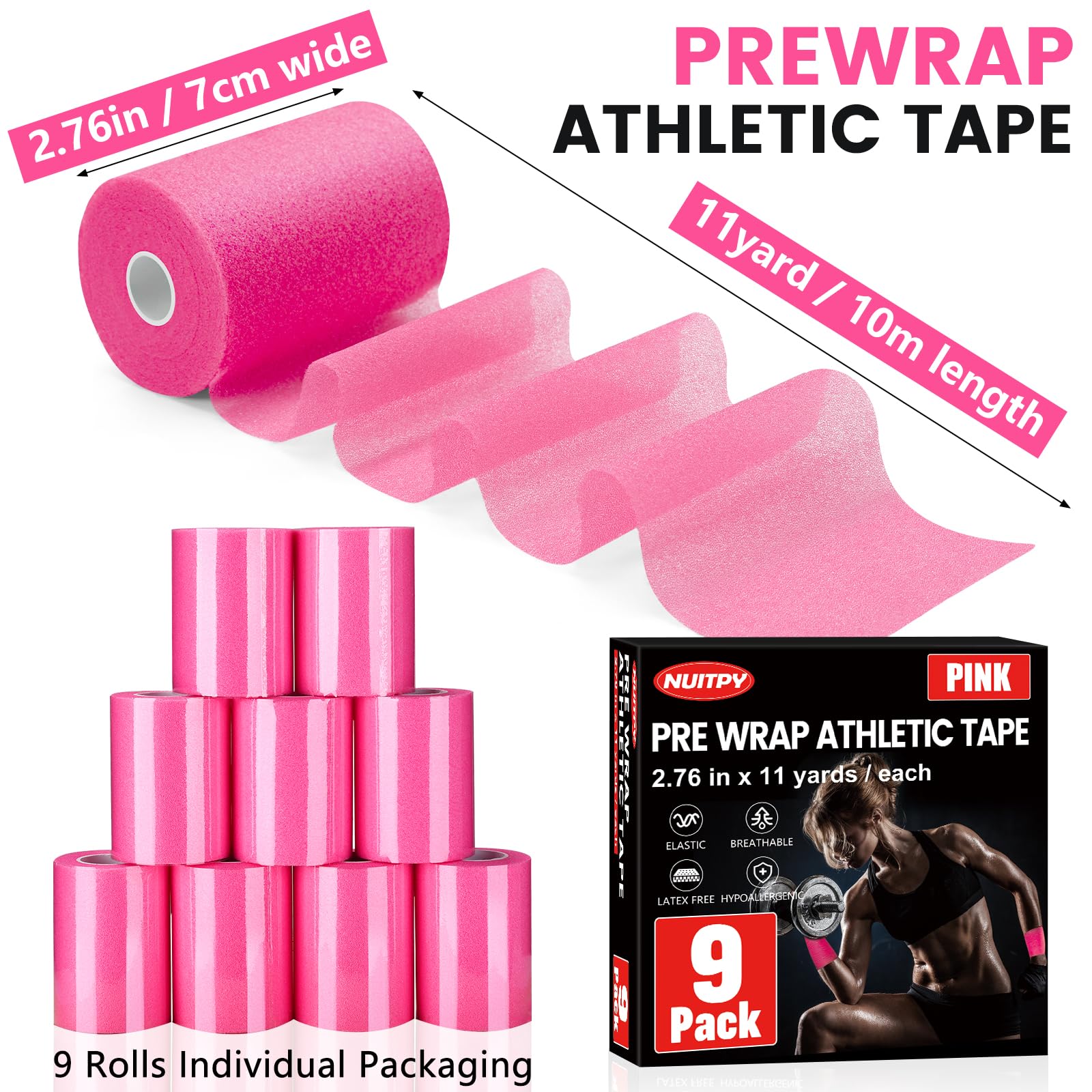 NUITPY prewrap textura de espuma PU cerca que protege la piel
