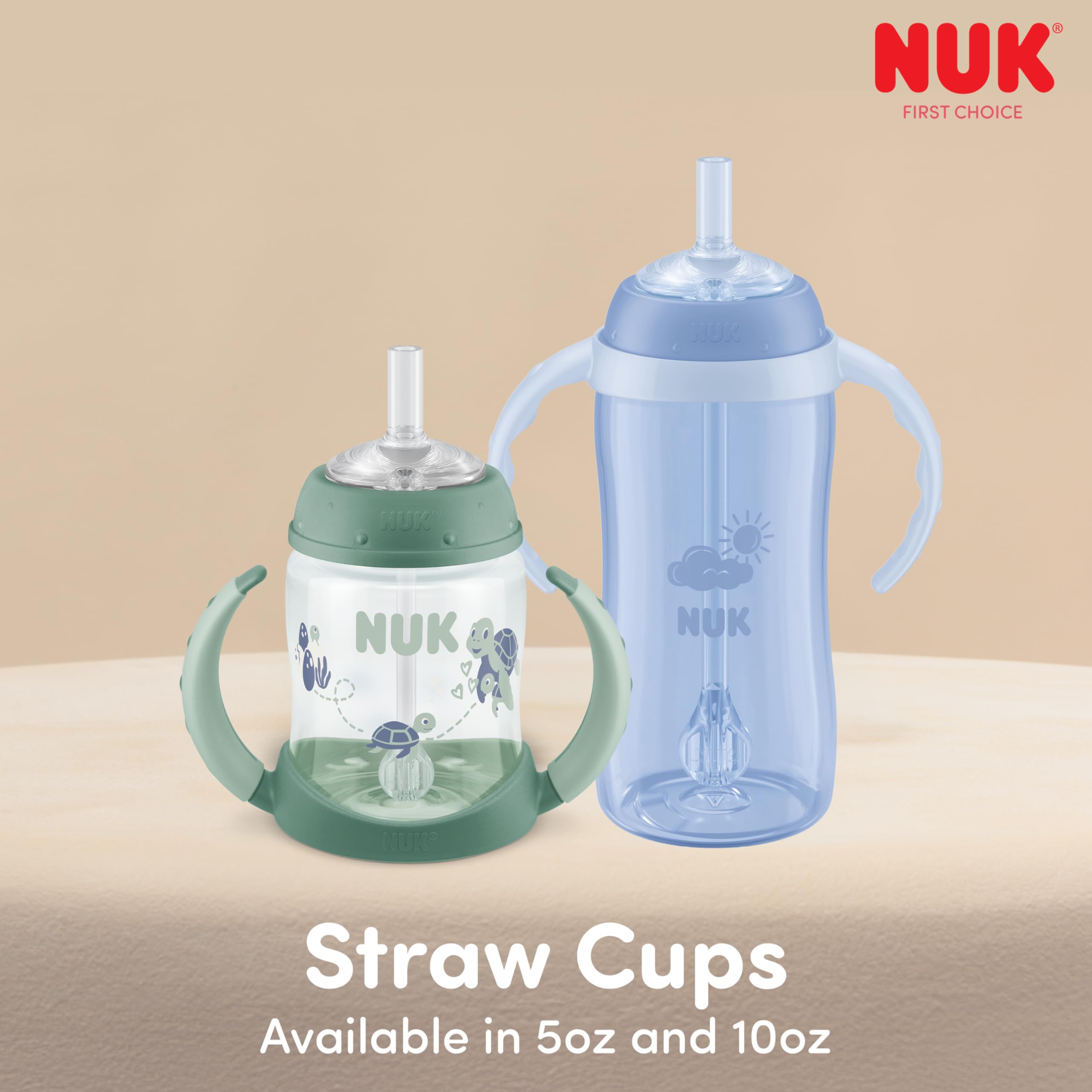 NUK ambiente doméstico con bebé usando taza, promueve autonomía