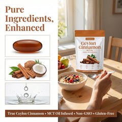 Etiqueta y lista de ingredientes Nukupuns con canela Ceilán y MCT
