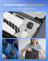 Nulaxy estuche dentro de una mochila demostrando protección y uso en viaje