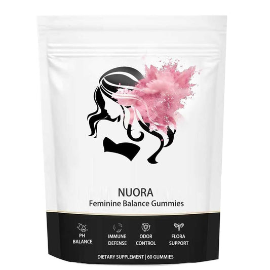 nuora envase frontal mostrando diseño y conteo, transmite confianza y claridad