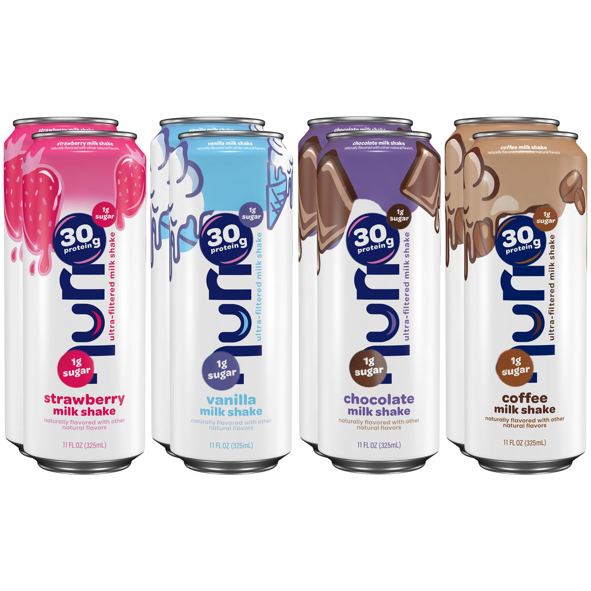 Nurii lata frontal mostrando diseño y beneficio de 30 g proteína