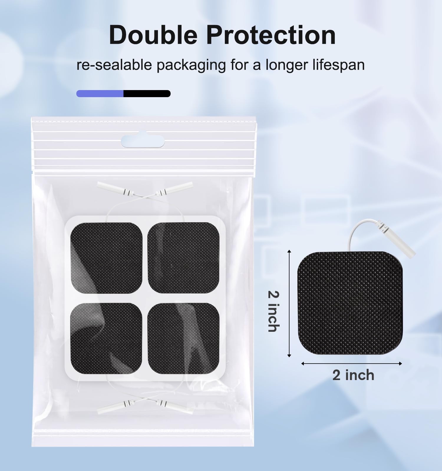 NURSAL bolsa resellable con electrodos dentro, almacenamiento prolonga vida