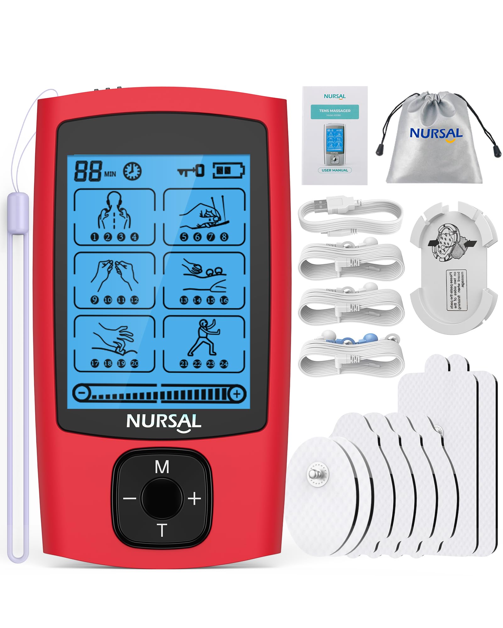 NURSAL dispositivo frontal con pantalla y controles, portátil para terapia en casa
