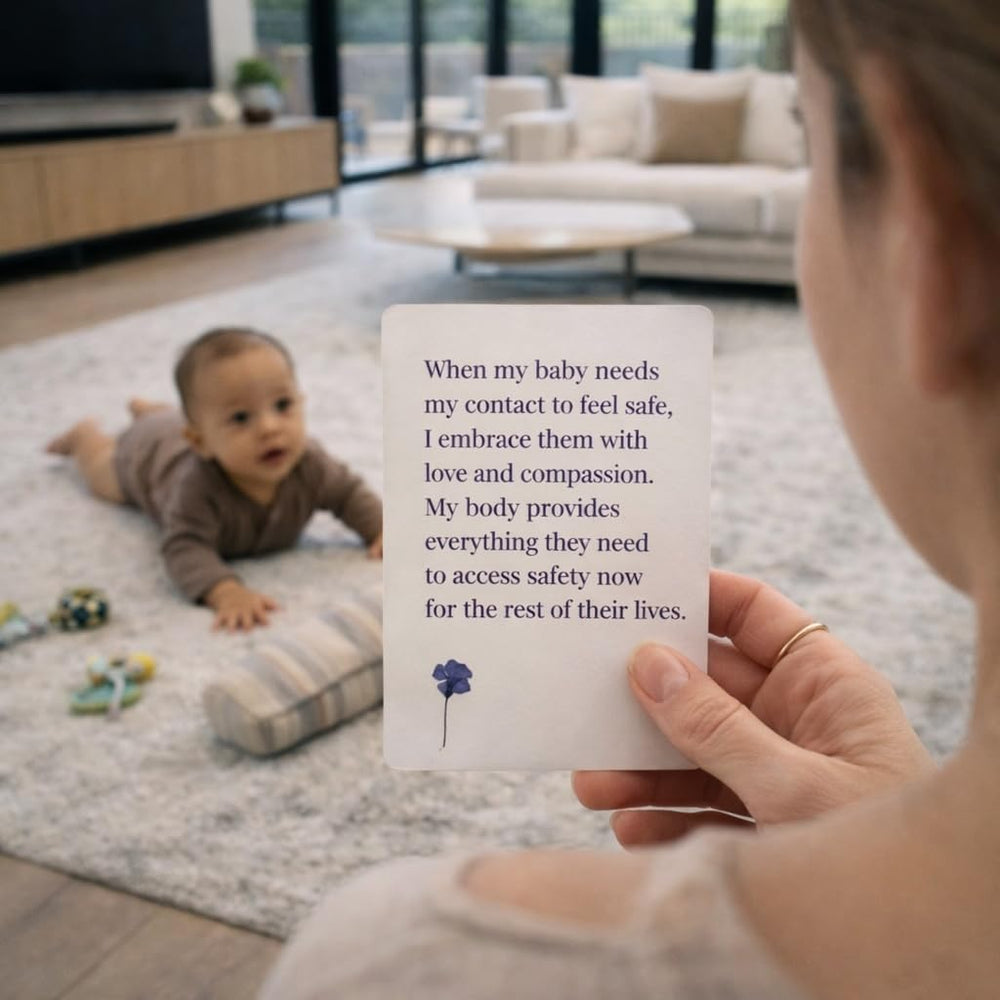 Nurture Neuroscience cartas junto a cuna, calma en el cuarto del bebé