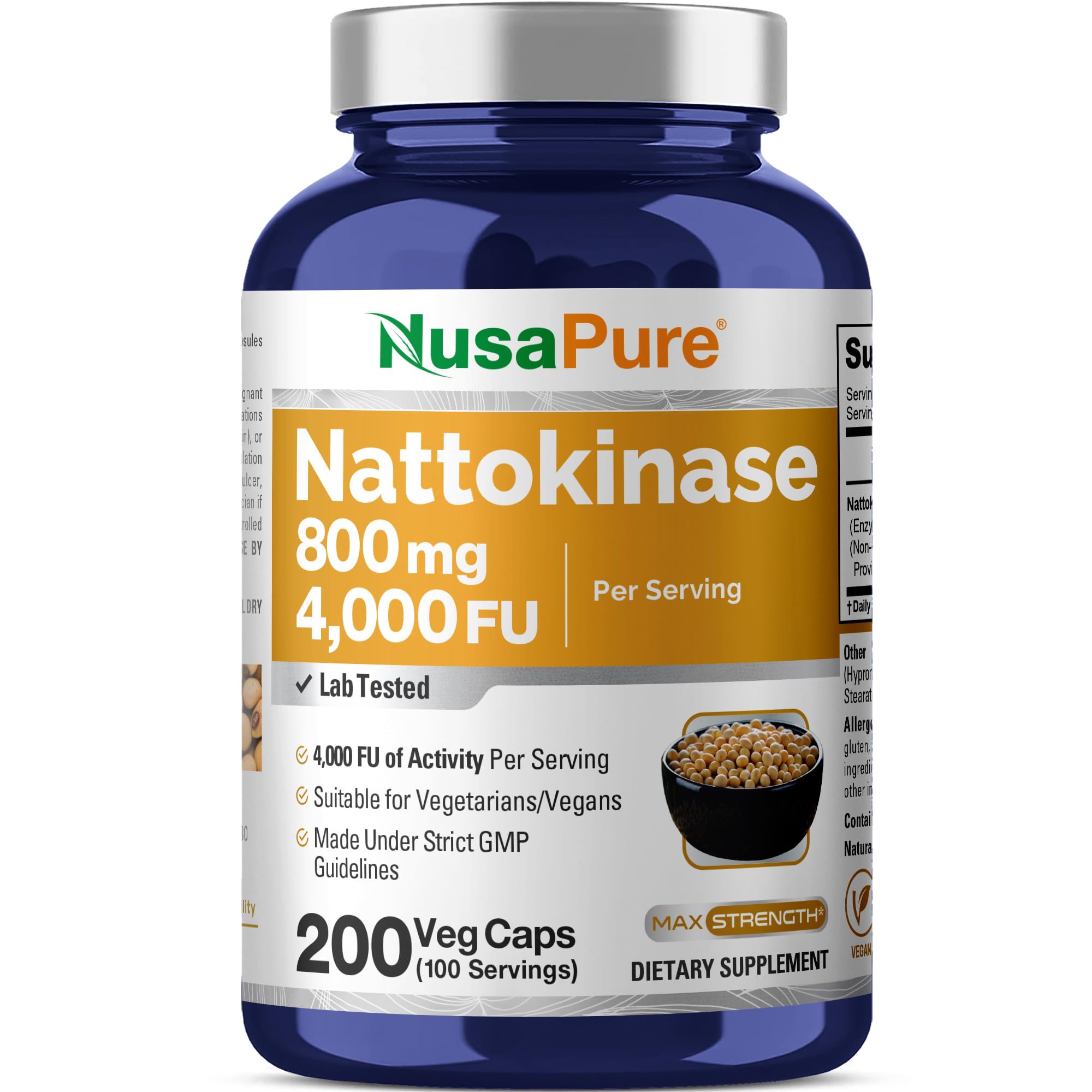 NusaPure envase frontal con diseño y especificaciones visibles, confianza en calidad