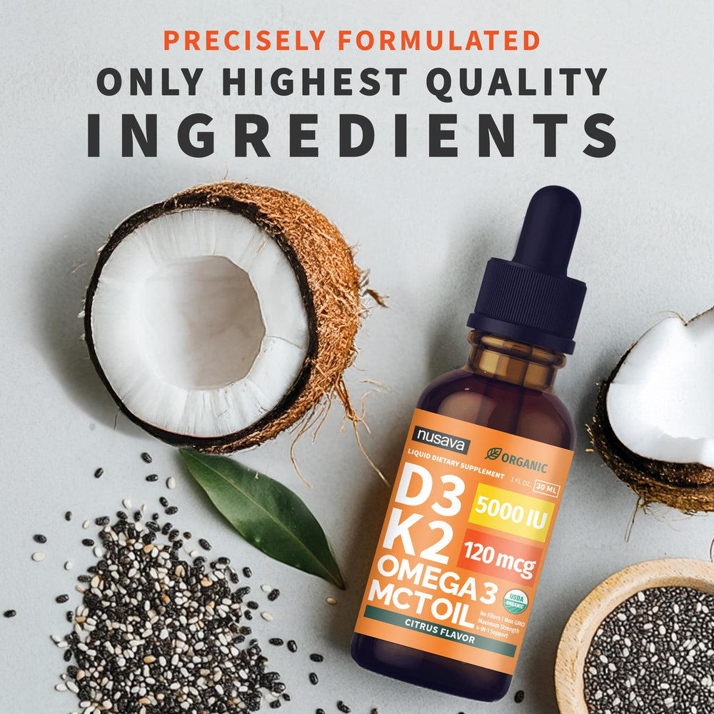 NUSAVA aceite con textura de chía y MCT para mejor absorción
