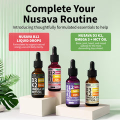 NUSAVA mujer usando gotas antes de salir, conveniencia diaria