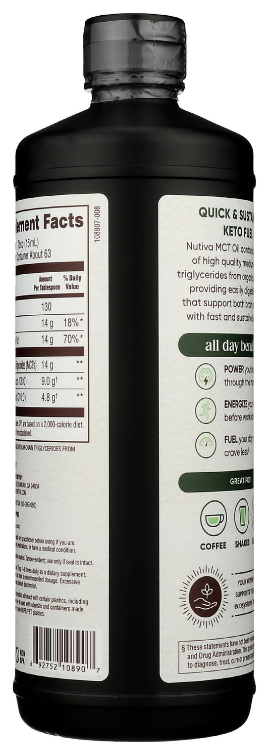 Detalle de la etiqueta Nutiva con certificaciones USDA y Non-GMO visibles