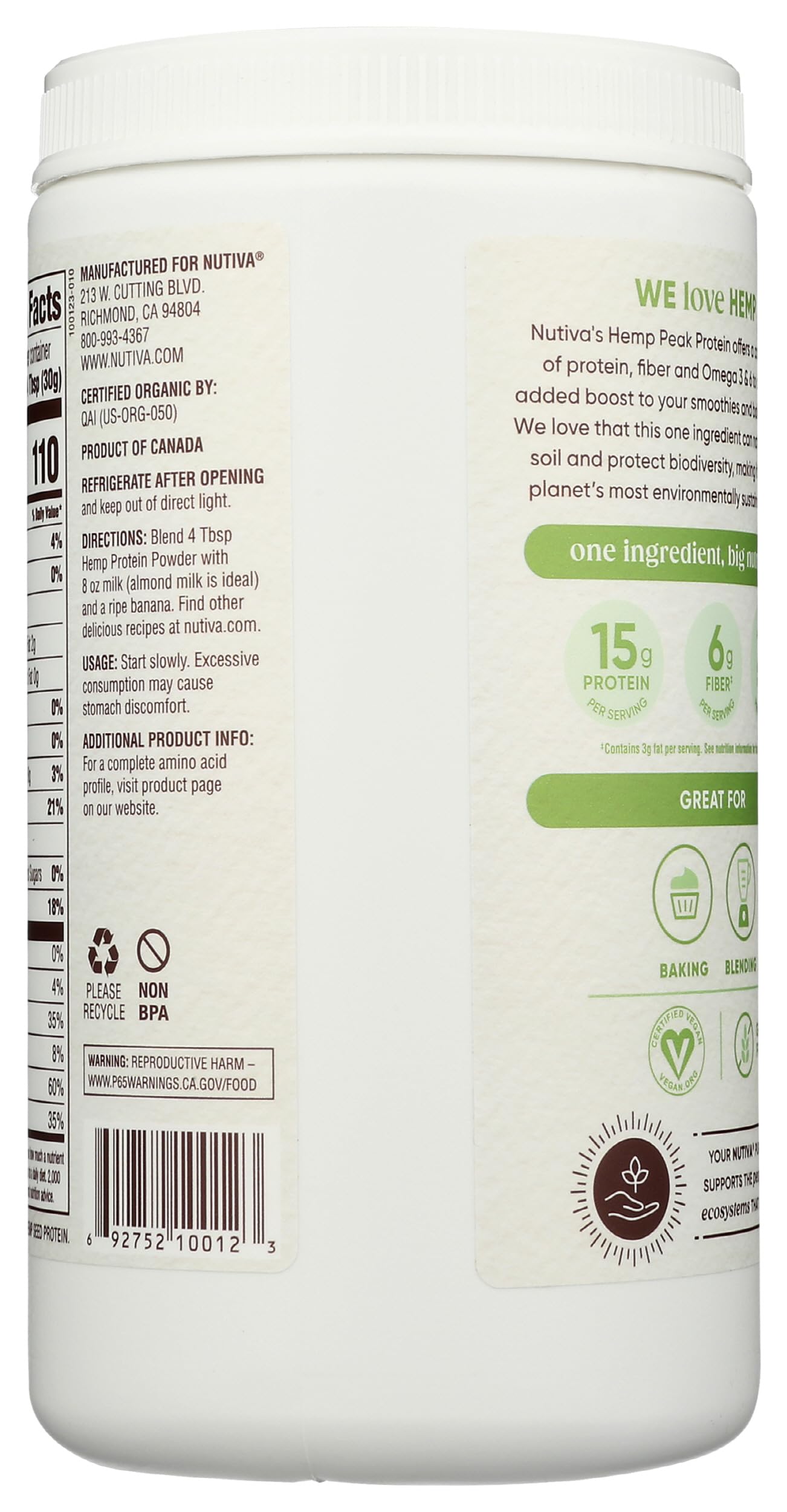 Nutiva polvo textura en primer plano, visual de calidad y pureza