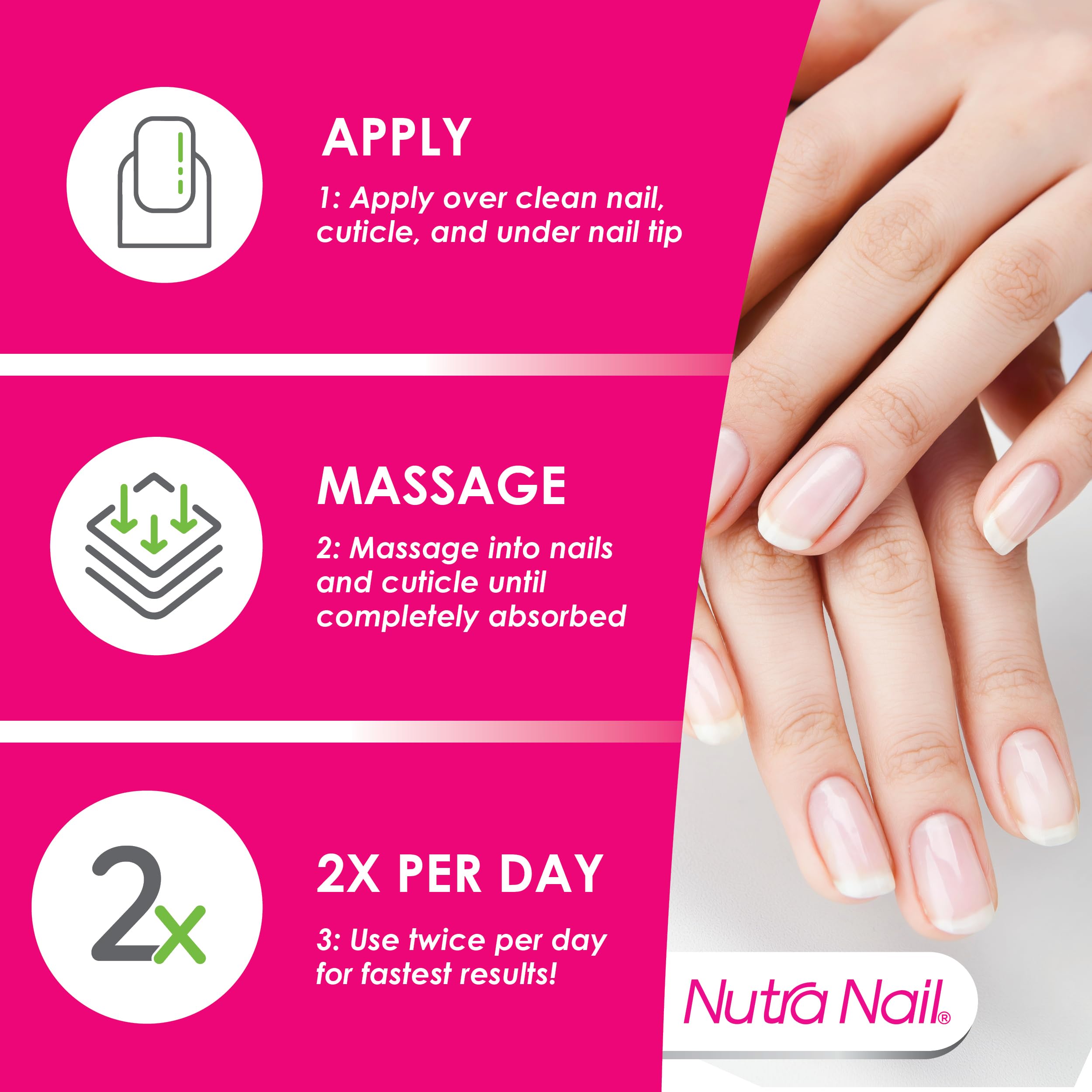 Nutra Nail frasco sobre fondo blanco resaltando acabado profesional