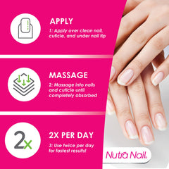 Nutra Nail frasco sobre fondo blanco resaltando acabado profesional