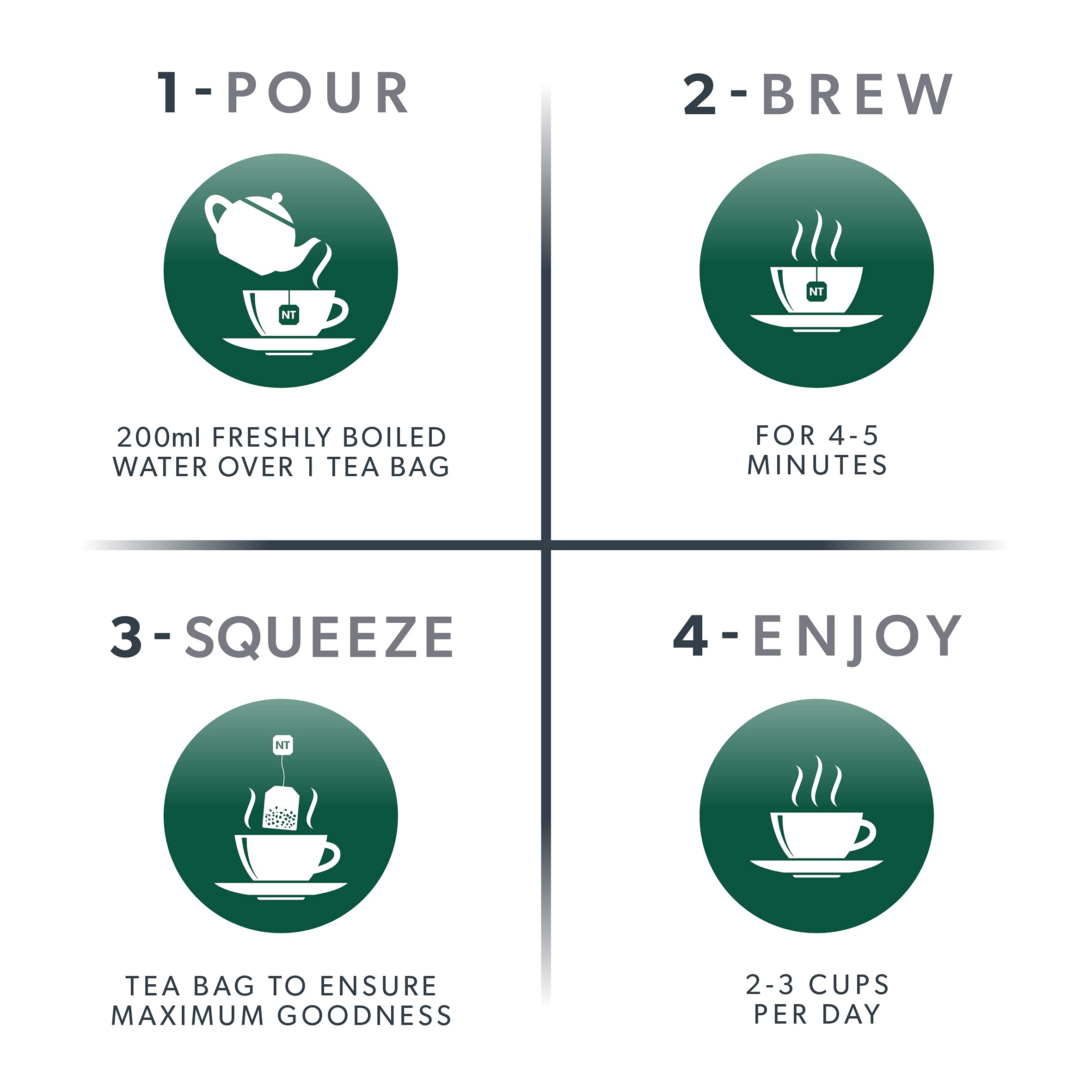 Nutra Tea bolsa junto a mano para apreciar tamaño práctico