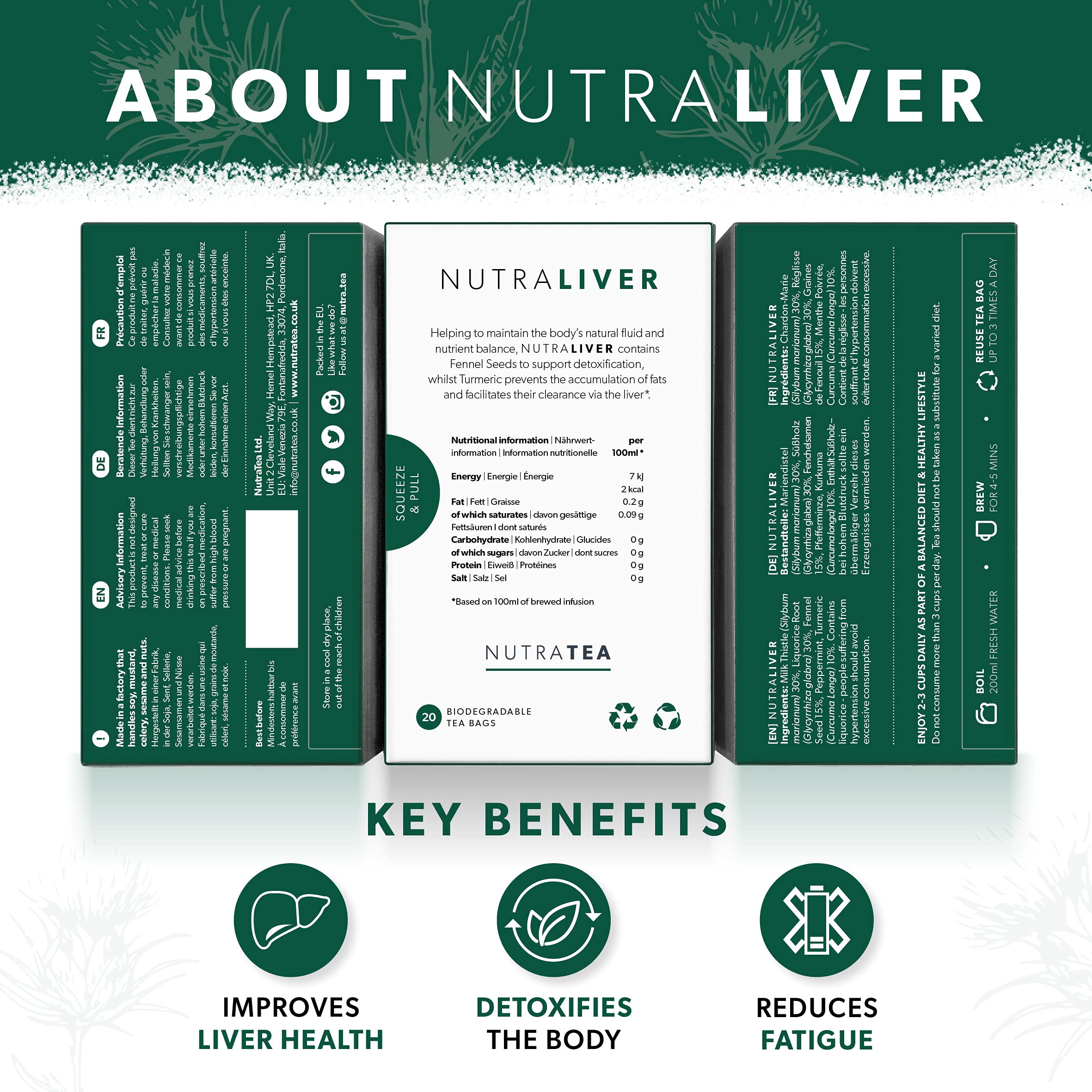 Nutra Tea NUTRALIVER detalle de bolsita reutilizable y facilidad de uso