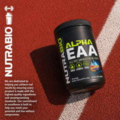 NutraBio Alpha EAA etiqueta de ingredientes garantiza control de calidad