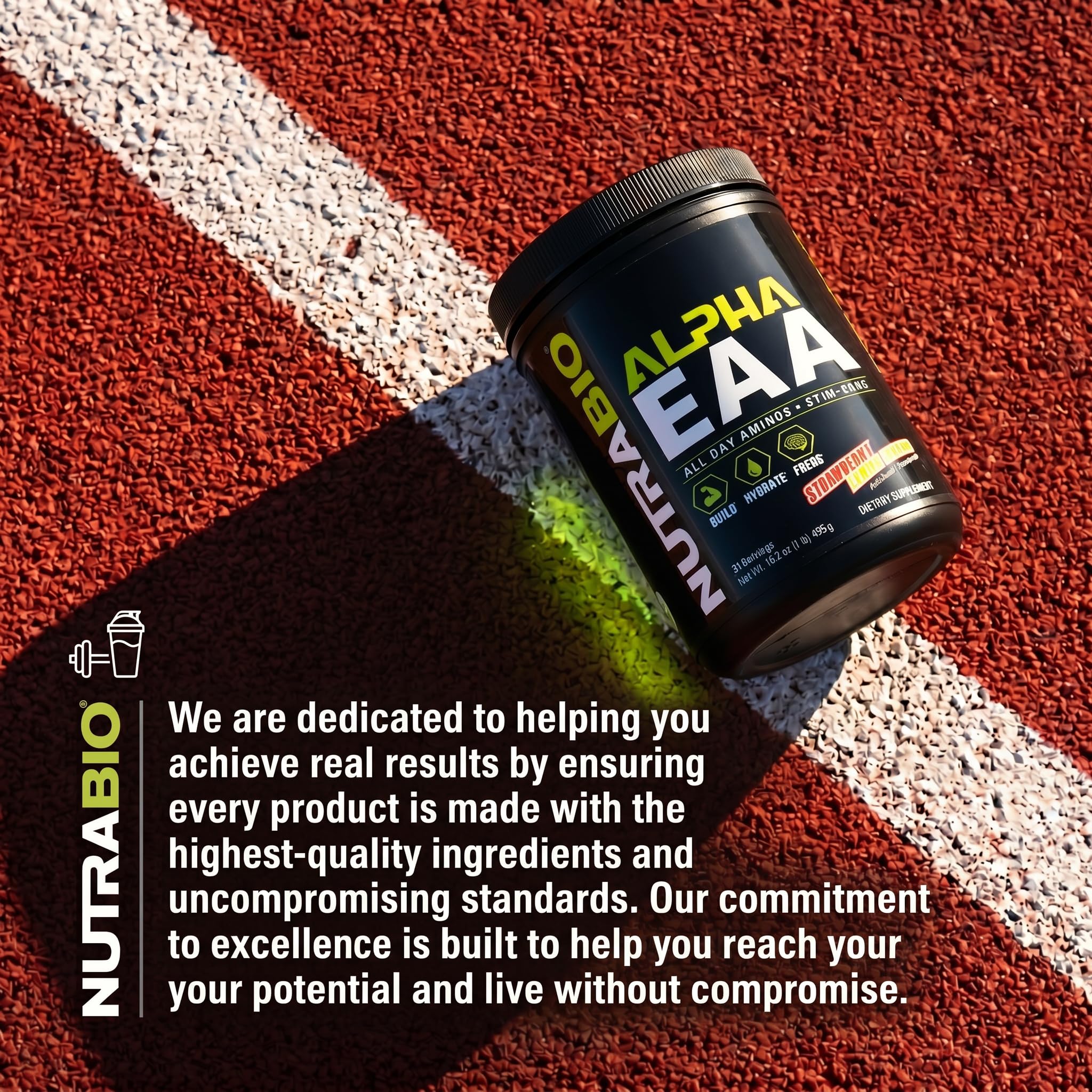 NutraBio Alpha EAA ingredientes clave agrupados para claridad funcional