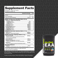 NutraBio Alpha EAA polvo textura clara que facilita disolución rápida