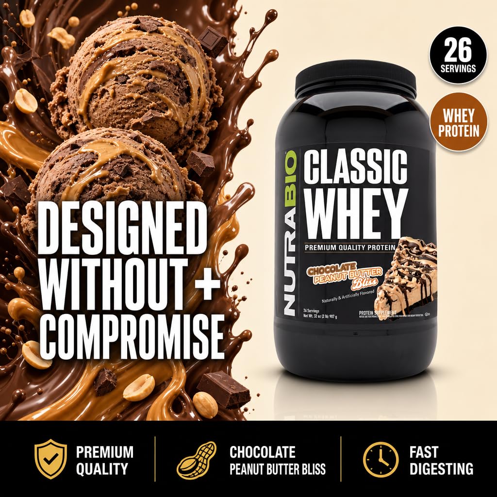 NutraBio cucharada con proteína, control de porciones y 25 g por servicio