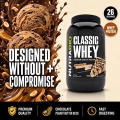 NutraBio cucharada con proteína, control de porciones y 25 g por servicio