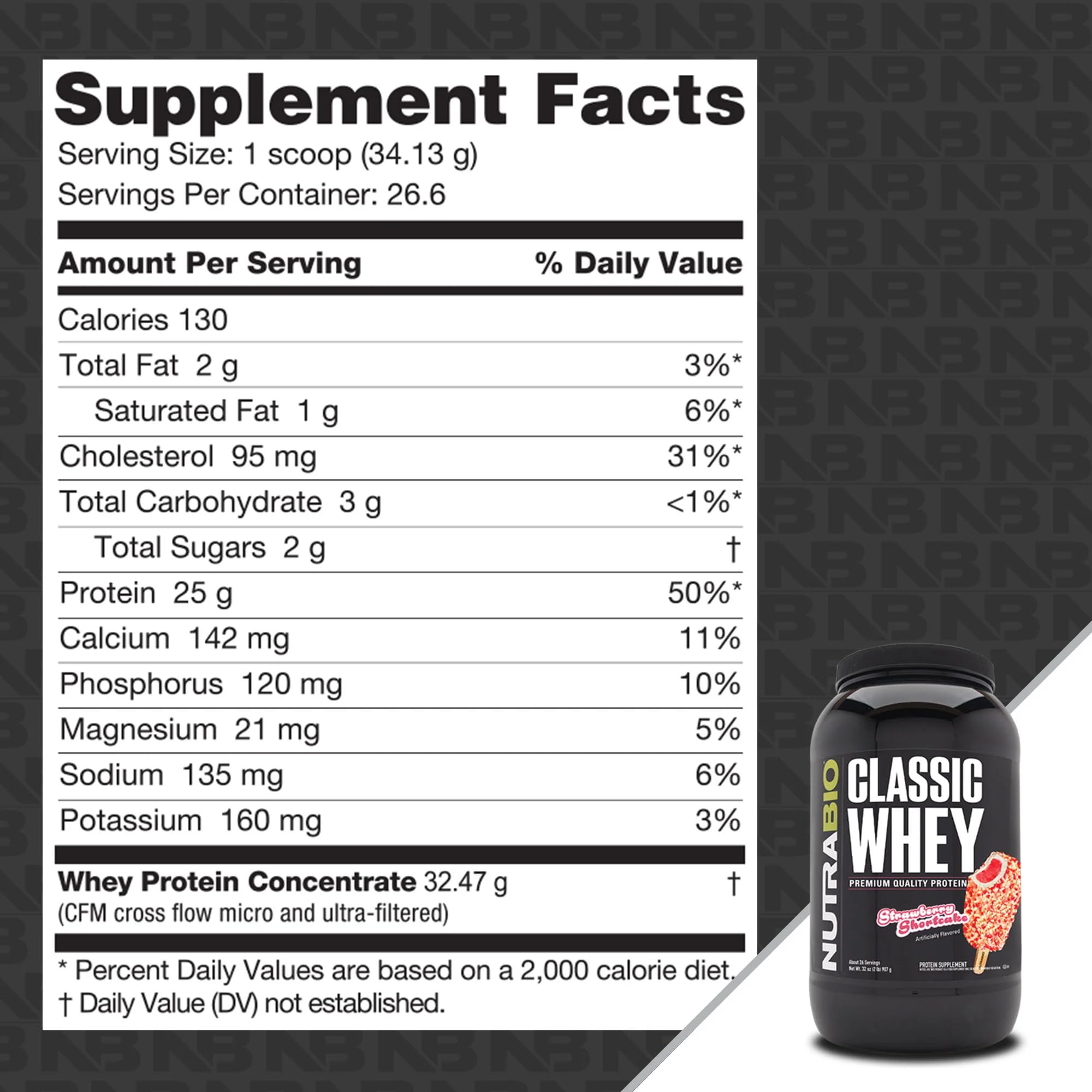 Polvo Classic Whey textura fina en primer plano, NutraBio facilita mezcla rápida