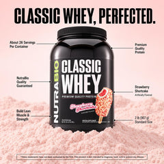 Comparación de porción en balanza NutraBio Classic Whey, medida fiable