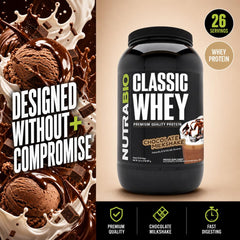 NutraBio polvo con textura de cacao ideal para mezclar y buen sabor