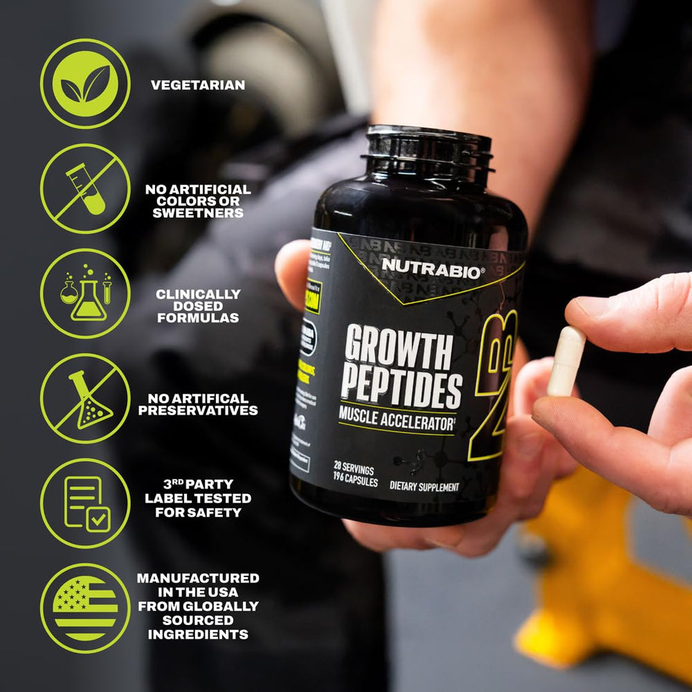 NutraBio Growth Peptides comparativa porciones para planificación