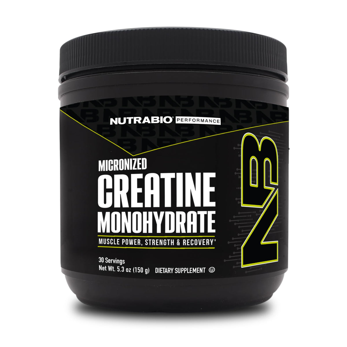 NutraBio Creatina micronizada monohidrato polvo bote: potencia entrenamientos y energía sostenida.