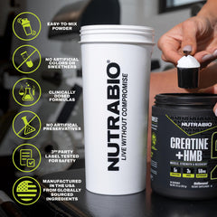 NutraBio batido mezclado demostrando integración sin grumos