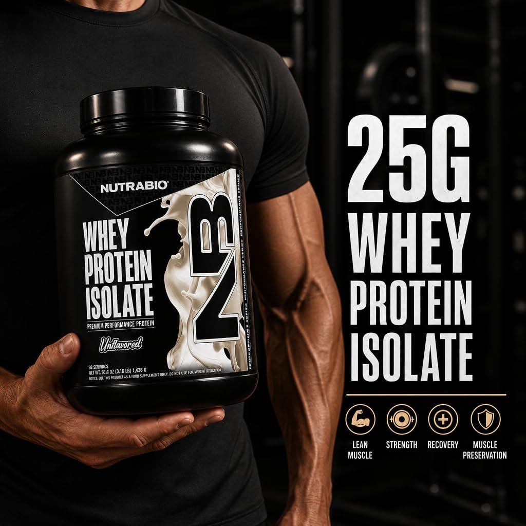 NutraBio textura del polvo fino resaltando pureza y mezcla fácil