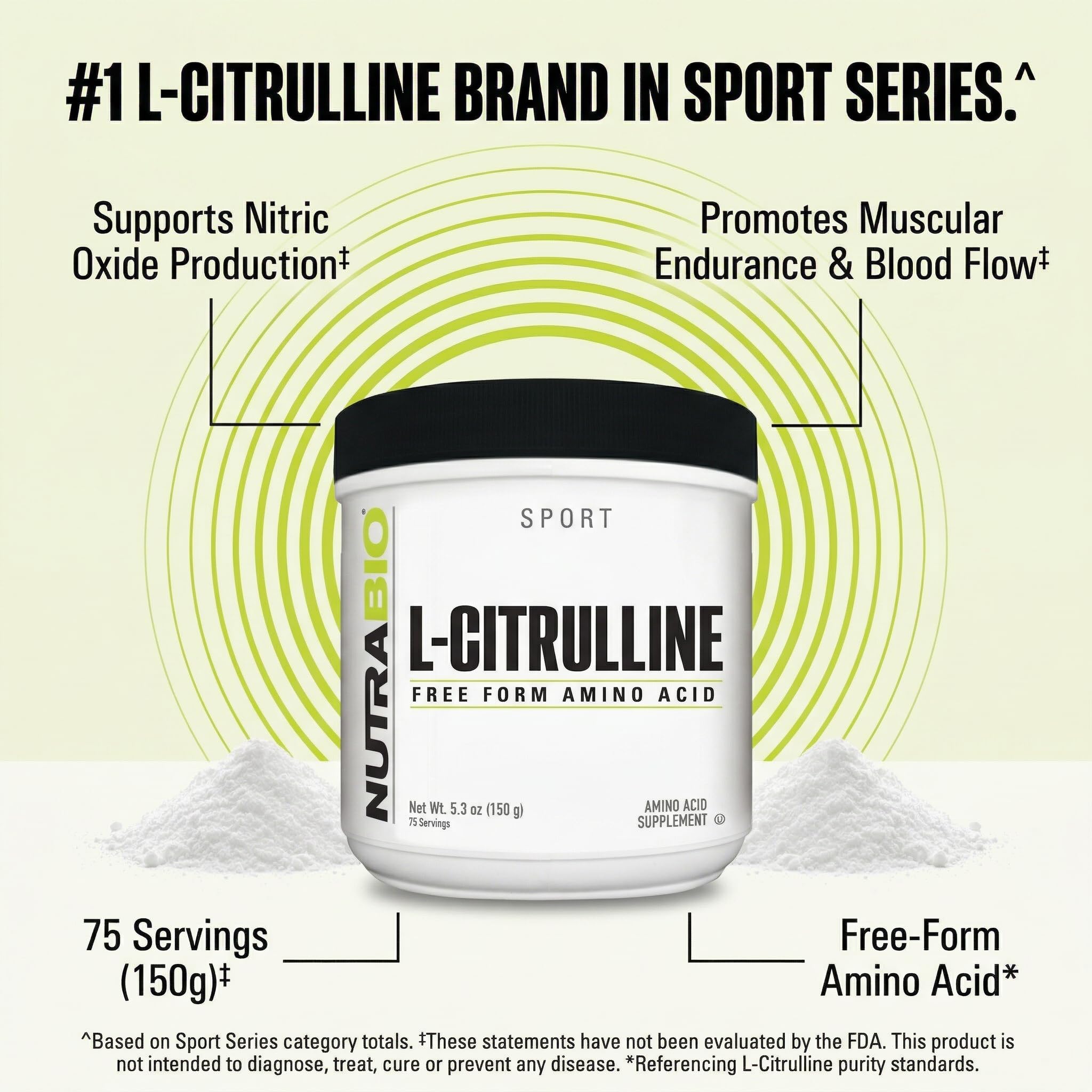 NutraBio l-citrulline en bol junto a toalla para uso post-entrenamiento