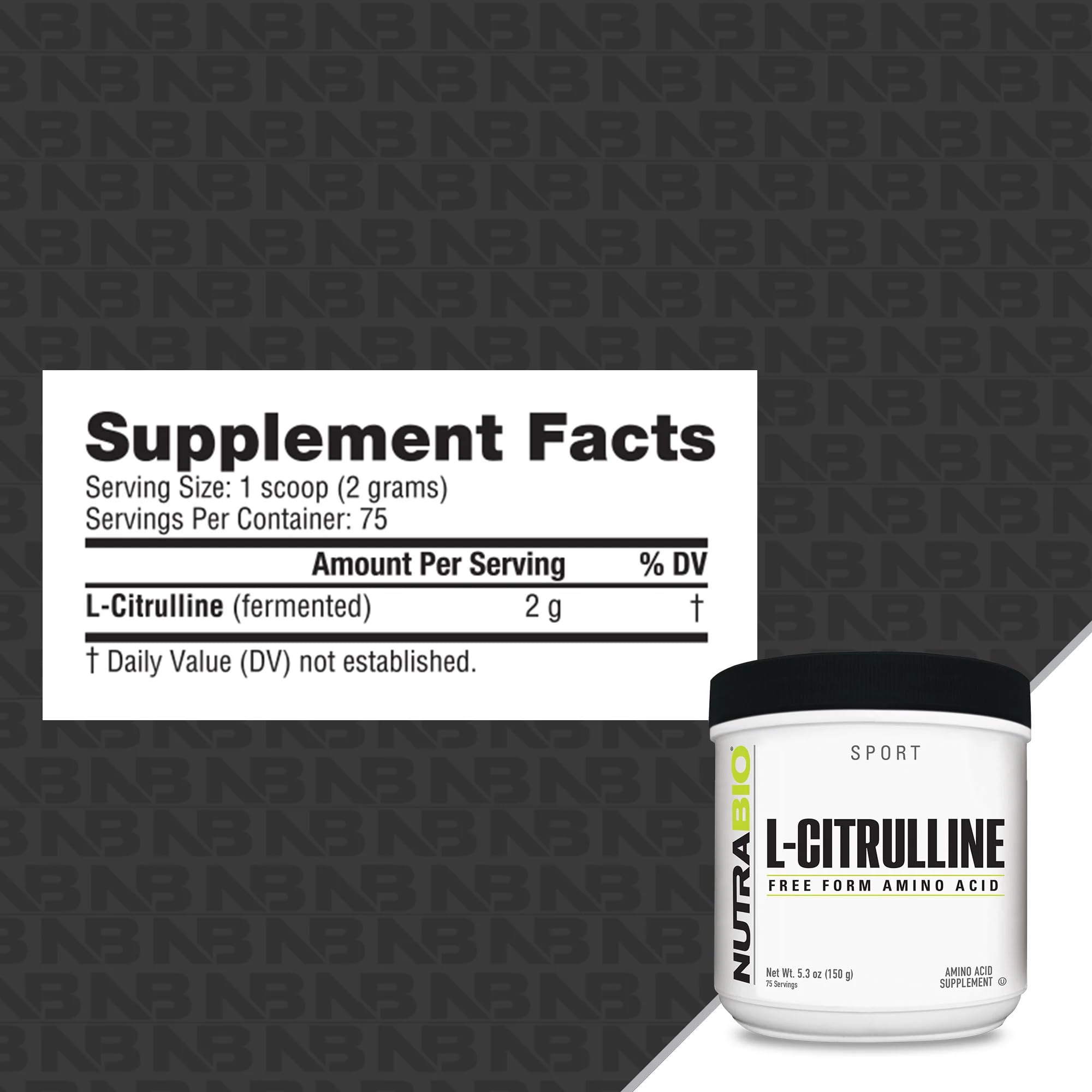 NutraBio l-citrulline polvo fino textura clara para mezclar fácil