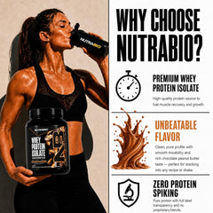 NutraBio cucharada medidora con polvo para control de raciones