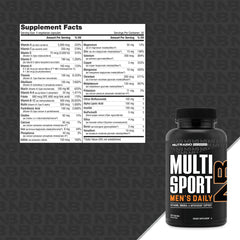 NutraBio MultiSport cápsulas detalle de textura clara para fácil ingestión