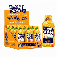 NutraBio Protein Now frontal mostrando envase portátil y conveniencia