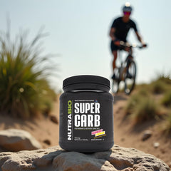 NutraBio Super Carb mezcla en botella, hidratación y electrolitos efectivos