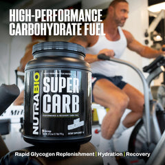 nutrabio deportista en exterior usando Super Carb antes de correr