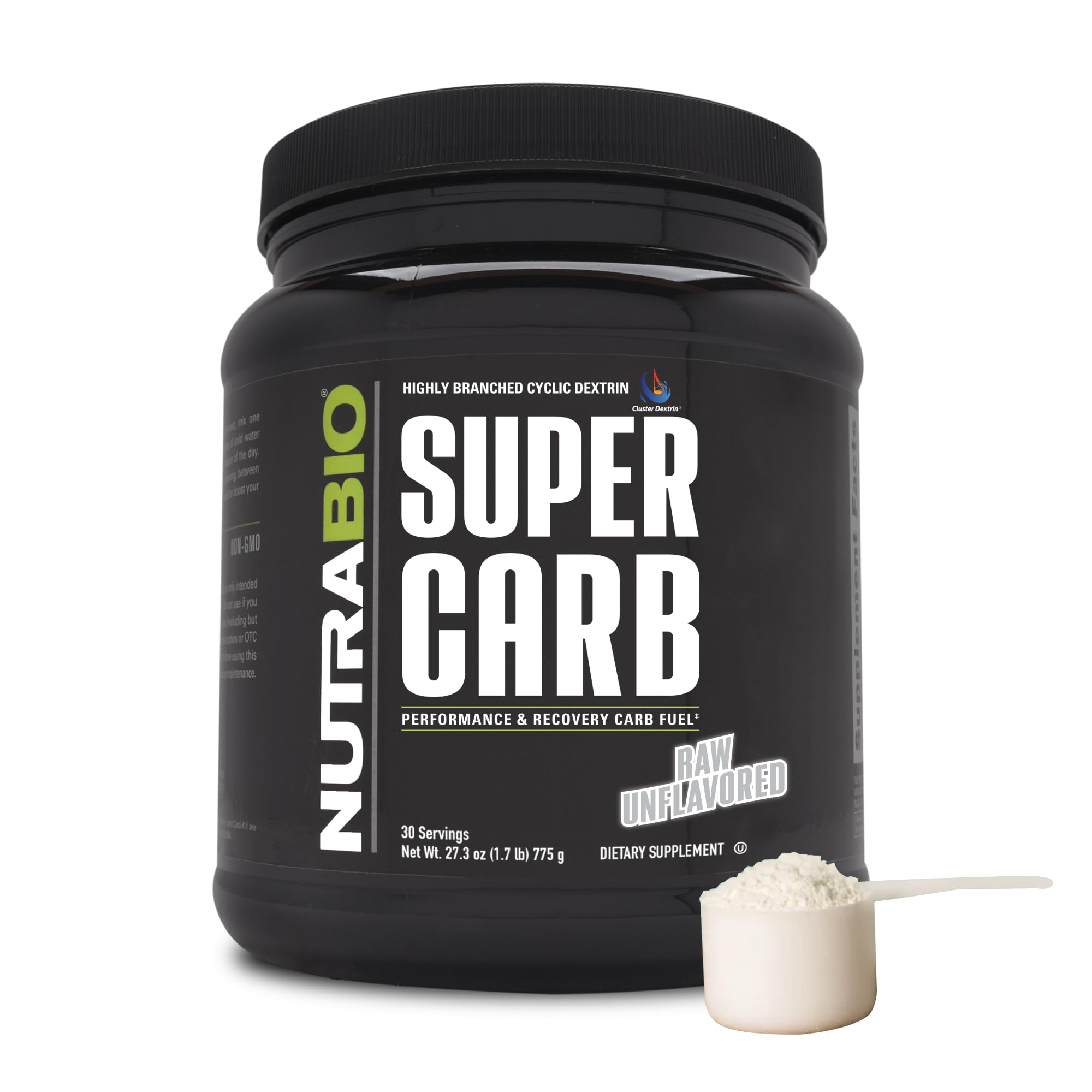 nutrabio envase frontal mostrando Super Carb y uso versátil