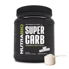 nutrabio envase frontal mostrando Super Carb y uso versátil