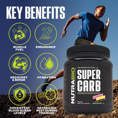 NutraBio Super Carb polvo textura fina, fácil disolución rápida