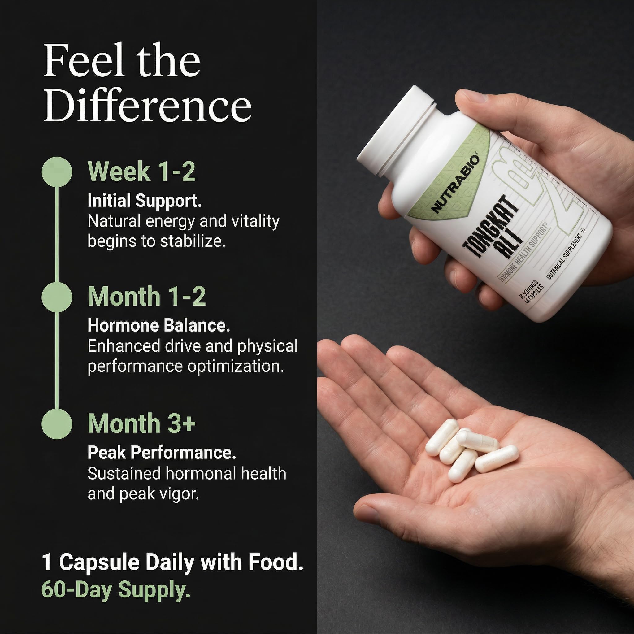 NutraBio suplemento en uso junto a pesas para mejorar rendimiento