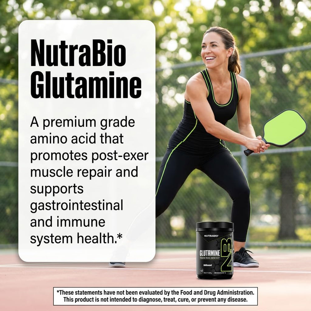 NutraBio polvo mezclado en batido tras entrenamiento para recuperación