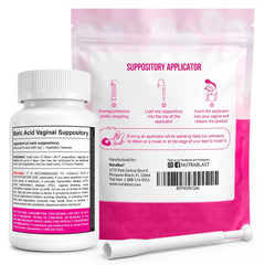 NutraBlast primer plano de supositorio para ver textura y sellado protector